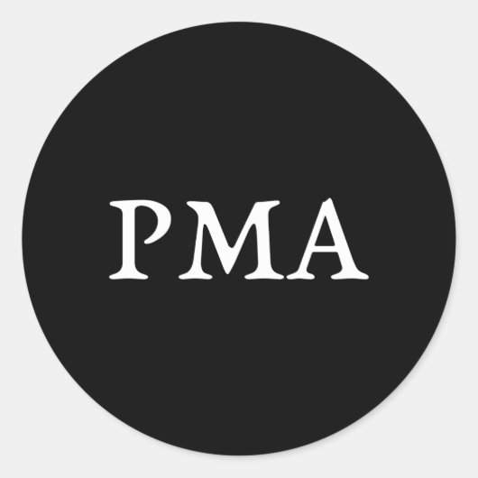 Sticker Rond Attitude Tal Positive Pma (Devant)