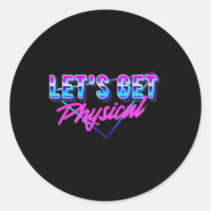 Sticker Rond Attractions physiques Salle de gym Retro 80