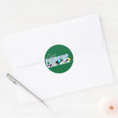 Sticker Rond Attrait chassant des chiens (Enveloppe)