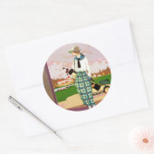 Sticker Rond Attrait de golf à la mode (Enveloppe)