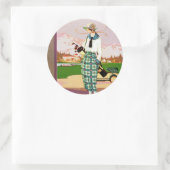 Sticker Rond Attrait de golf à la mode (Sac)