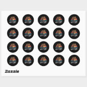 Sticker Rond Attraper Plage Pas Enseigner Professeur Été (Feuille)