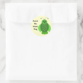 Sticker Rond Attrapez le bâton vert (Sac)