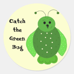 Sticker Rond Attrapez le bâton vert