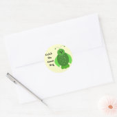 Sticker Rond Attrapez le bâton vert (Enveloppe)