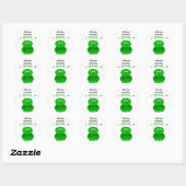 Sticker Rond Attrapez le bâton vert (Feuille)