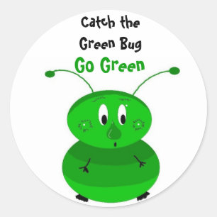 Sticker Rond Attrapez le bâton vert