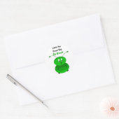 Sticker Rond Attrapez le bâton vert (Enveloppe)