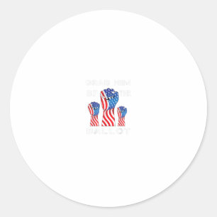 Sticker Rond Attrapez-Le Par Le Scrutin Drôle Démo Du Vote Trum
