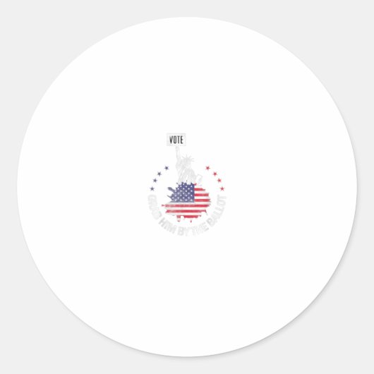 Sticker Rond Attrapez-le par le vote anti-Trump Citation Go V (Devant)