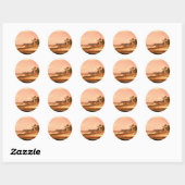 Sticker Rond Au Bord De L'Océan (Tonton De Pêche) (Feuille)