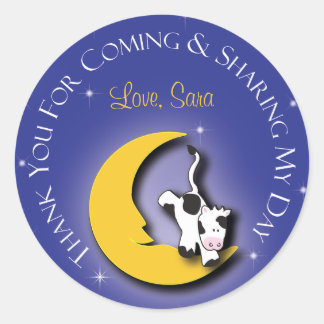 Sticker Rond Au-dessus de la lune | Favoriser l'autocollant