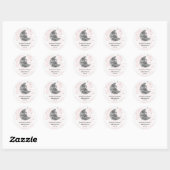 Sticker Rond Au-Dessus De La Lune | Filles Baby shower Classic (Feuille)