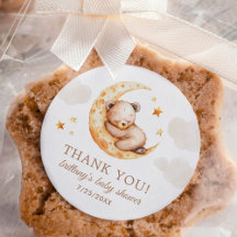 Au-dessus de la lune Ours bébé Merci de douche