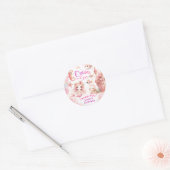 Sticker Rond Au-Dessus De La Mer 1Er Anniversaire Mignonne Fill (Enveloppe)