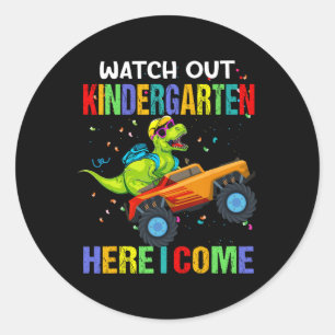 Sticker Rond Au Jardin D'Enfants Ici Je Viens Premier Jour De D