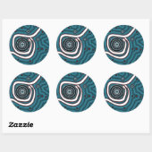 Sticker Rond Au milieu de nulle part (Feuille)