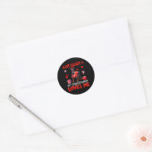 Sticker Rond Au moins mon Dobermann m'aimant Saint-Valentin Cél (Enveloppe)
