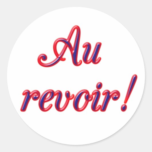Sticker Rond Au revoir (Devant)