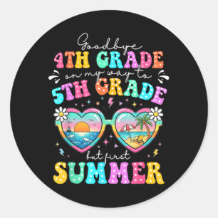 Sticker Rond Au revoir 4e année de fin d'études à la 5e année P