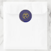 Sticker Rond Au Signe Pi, Version Spirale (Sac)
