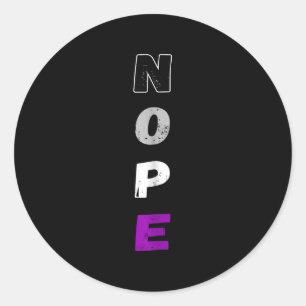 Sticker Rond Aual Nope Ace Pride Indicateur Auality Lgbt Commun