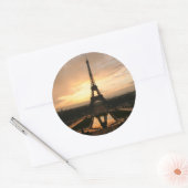 Sticker Rond aube eiffel (Enveloppe)