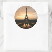 Sticker Rond aube eiffel (Sac)