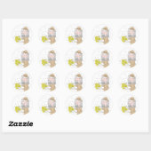 Sticker Rond Aubergère (Feuille)