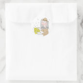 Sticker Rond Aubergère (Sac)
