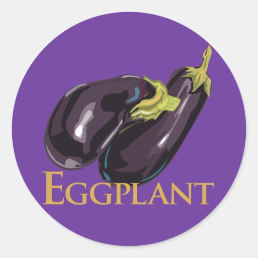 Sticker Rond Aubergine (Devant)