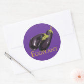 Sticker Rond Aubergine (Enveloppe)