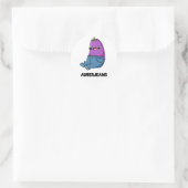 Sticker Rond Auberjeans Funny Eggplant Pun (Sac)