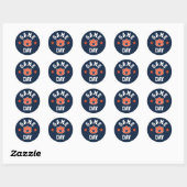 Sticker Rond Auburn University Jeu Day (Feuille)