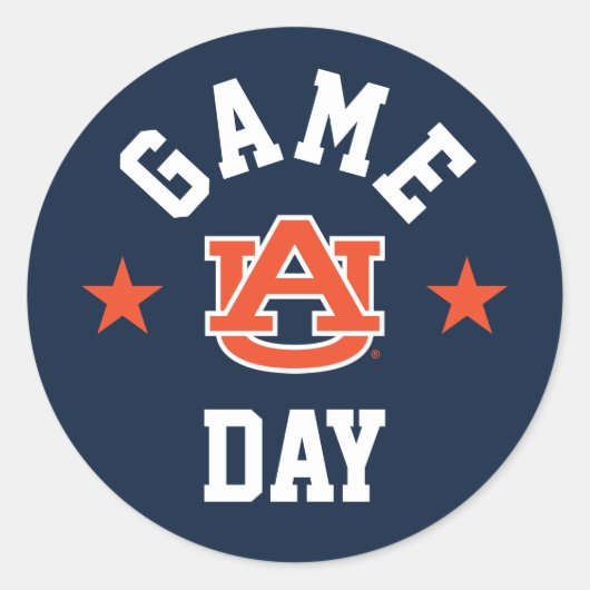 Sticker Rond Auburn University Jeu Day (Devant)