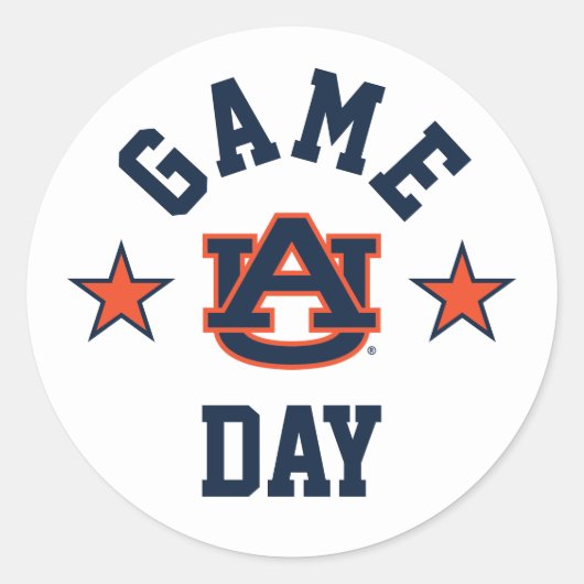 Sticker Rond Auburn University Jeu Day (Devant)