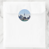 Sticker Rond Auckland Skyline (Sac)