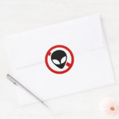 STICKER ROND AUCUN ALIEN (Enveloppe)