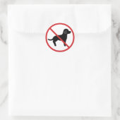 Sticker Rond Aucun animal de compagnie admis (Sac)