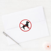 Sticker Rond Aucun animal de compagnie admis (Enveloppe)