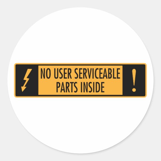 Sticker Rond Aucun article utilisable par l'utilisateur à l'int (Devant)