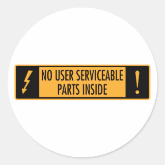 Sticker Rond Aucun article utilisable par l'utilisateur à l'int
