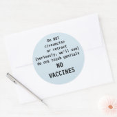 Sticker Rond aucun avertissement d'hôpital de circ (Enveloppe)