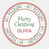 Sticker Rond Aucun cadeau de Noël de Pékin (Devant)