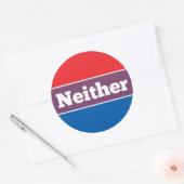Sticker Rond Aucun candidat politique (Enveloppe)