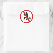 Sticker Rond AUCUN ⚠ Drôle Toilette Thaïlandaise ⚠ (Sac)