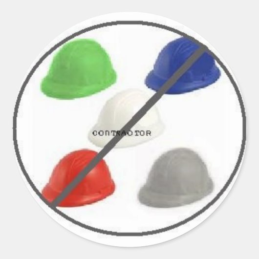 Sticker Rond Aucun entrepreneur (Devant)