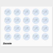 Sticker Rond "Aucun filet ne m'enfonce" + oiseaux (noir sur ble (Feuille)