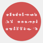 Sticker Rond Aucun graffiti ASL (Devant)