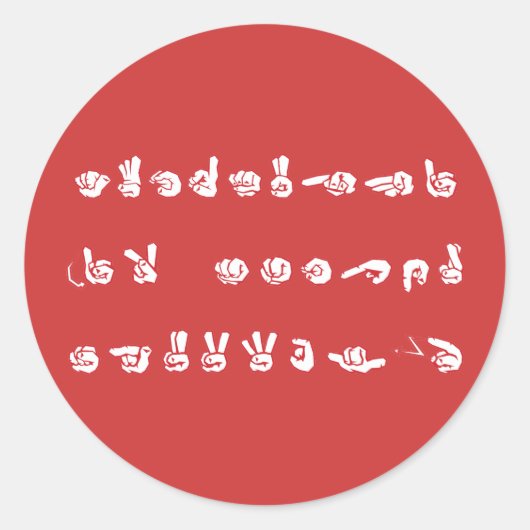 Sticker Rond Aucun graffiti ASL (Devant)